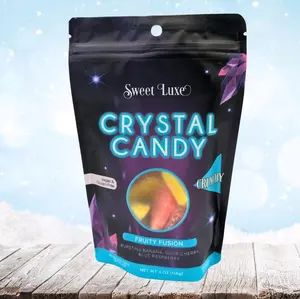 Sweet Luxe New Extra Crunchy Crystal Candy - Fruity Fusion Flavor Mix 40g Snack Bonbon