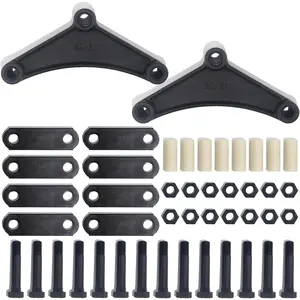 Trailer Shackle Kit, Trailer Axle Equalizer Shackle Kit, Tandem Axle Trailer Shackles Equalizers Kit for Double Eye Leaf Springs 3500 lbs-5200 lbs Axles (14  & 14 Nuts)