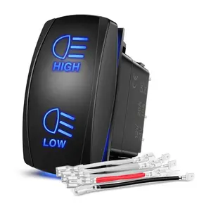 Nilight DPDT Rocker Switch ON-OFF-ON 7Pin 12V/24V for Cars Trucks RV SUV ATV UTV with Jumper Wires & 2 Years Warranty