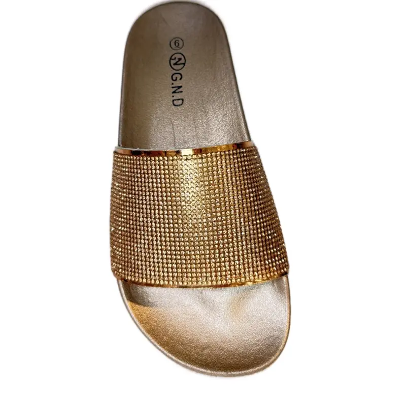 Women's Stylish Sparkly Rhinestone Slides, Casual Comfortable Footwear, Fashionable Shoe Slipper, Glamour