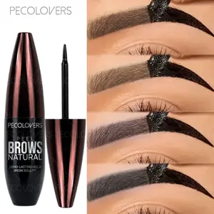 Tattoo Easy Peel-Off Eyebrow Grey Brown 3D Waterproof Gel - Semi Permanent Brow Tint Liquid Brow Tattoo Dying Cream Eyebrow Dye Eyebrow Tinting Cream Makeup
