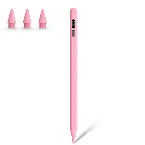 Stylus Pen for iPad 9th&10th Generation-3X Fast Charge Active Pencil ,LED Power Display,Compatible with 2018-2024 iPad 8/7/6th,Pro 12.9"/11"/M4,Air 5/4/3/M2,Mini 6/5 Gen-Pink