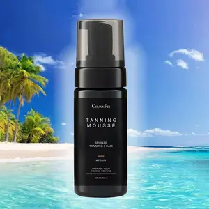 Waterproof Sweat-Proof Beauty Mousse Foam Body Tanner, Hydrating Moisturizing Sun Protection, Even Color, Long-Lasting Matte Copper Skin, Show Muscle Lines