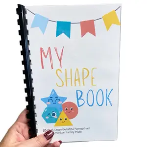 Shape dry erase learning book for preschool.