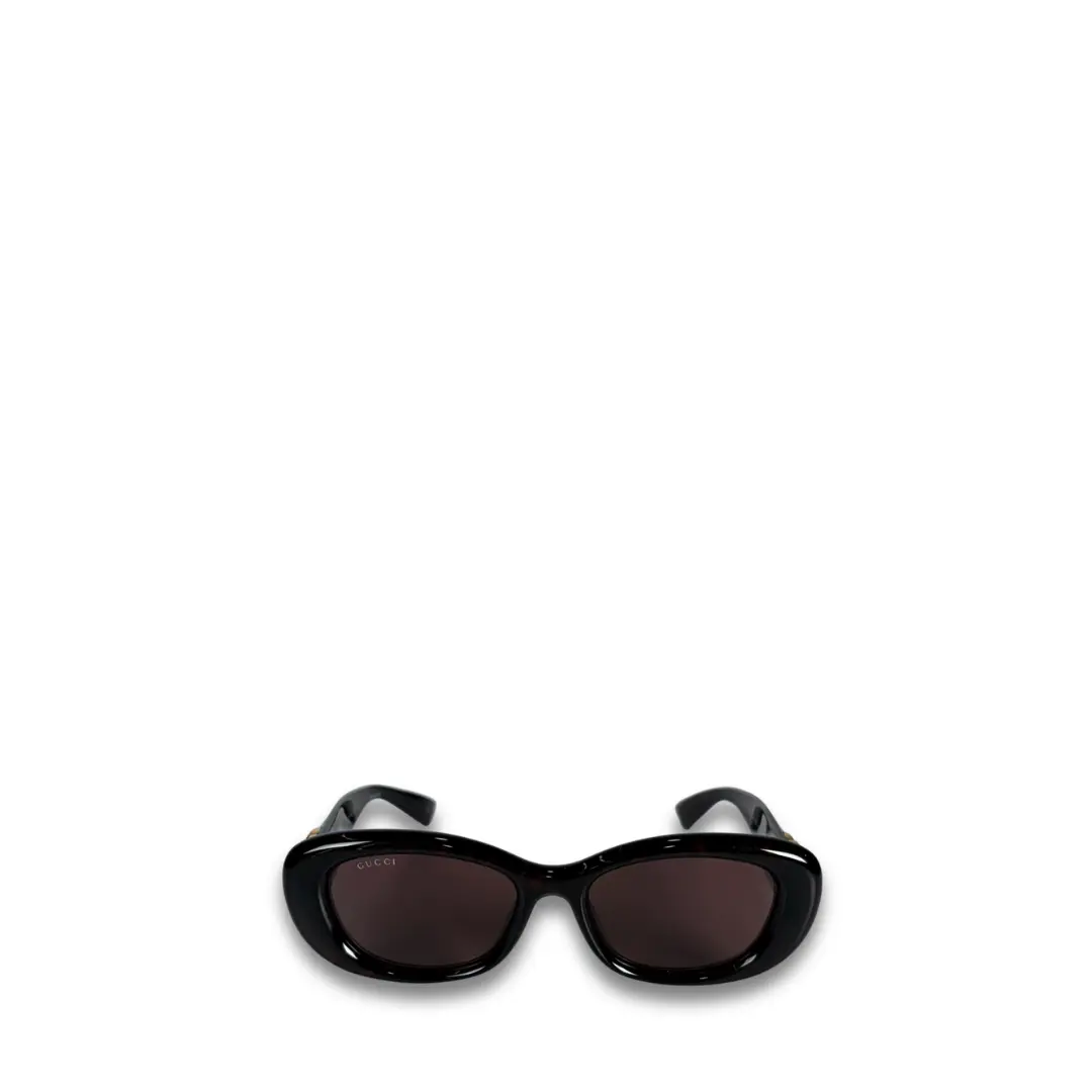 Pre-owned Gucci Tortoiseshell Oval Sunglasses