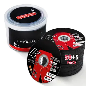 Cut Off Wheels 55 Pack, 4 1/2 Inch Cut-Off Wheel, 4.5" x .045" x 7/8" Metal & Stainless Steel  Wheel for Angle , Ultra Thin  Discs (4-1/2 x .045 x 7/8 inch  Wheel)
