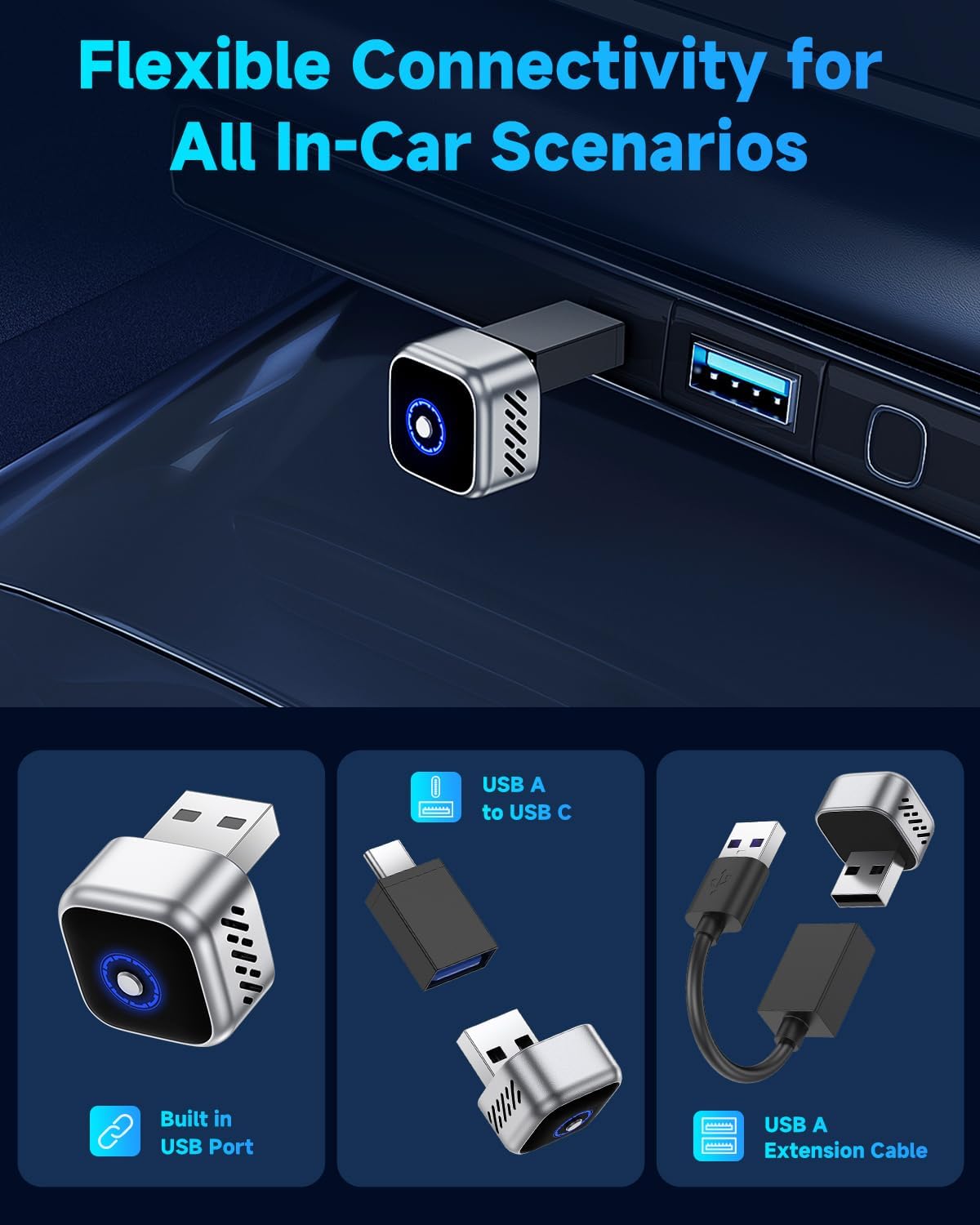 Fahren Wireless CarPlay Adapter | Plug & Play USB Wireless CarPlay Converter for Cars Fahren Wireless CarPlay Adapter | Plug & Play USB Wireless CarPlay Converter for Cars