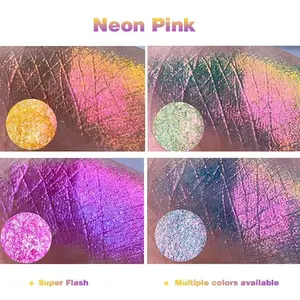 Rainbow neon powder, iridescent shimmer, shimmering at different angles, vivid rainbow effect, Northern Lights nail powder, nail glitter neon color, nail art color, nail care nail art decoration