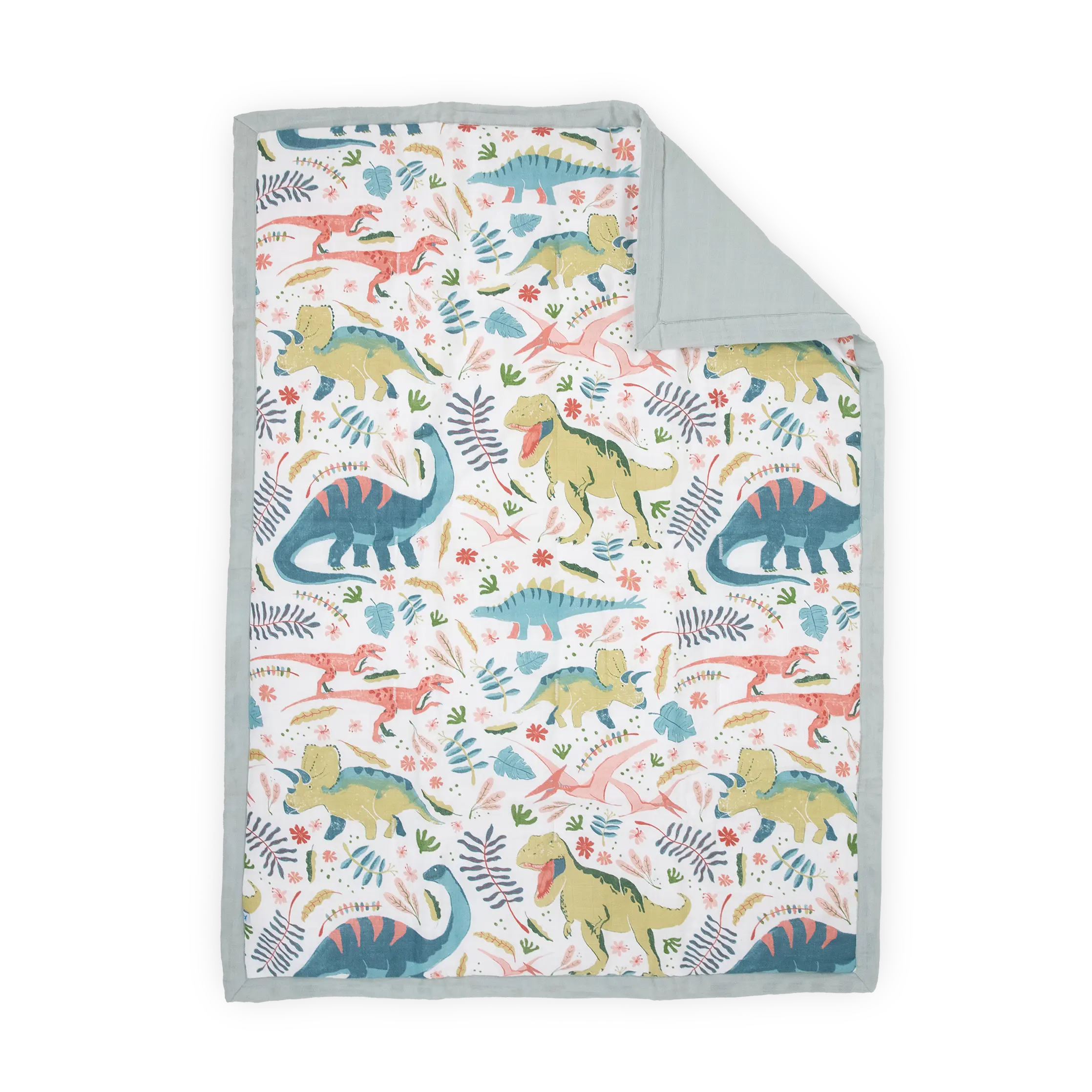 Cotton Muslin Toddler Comforter - Boho Dino
