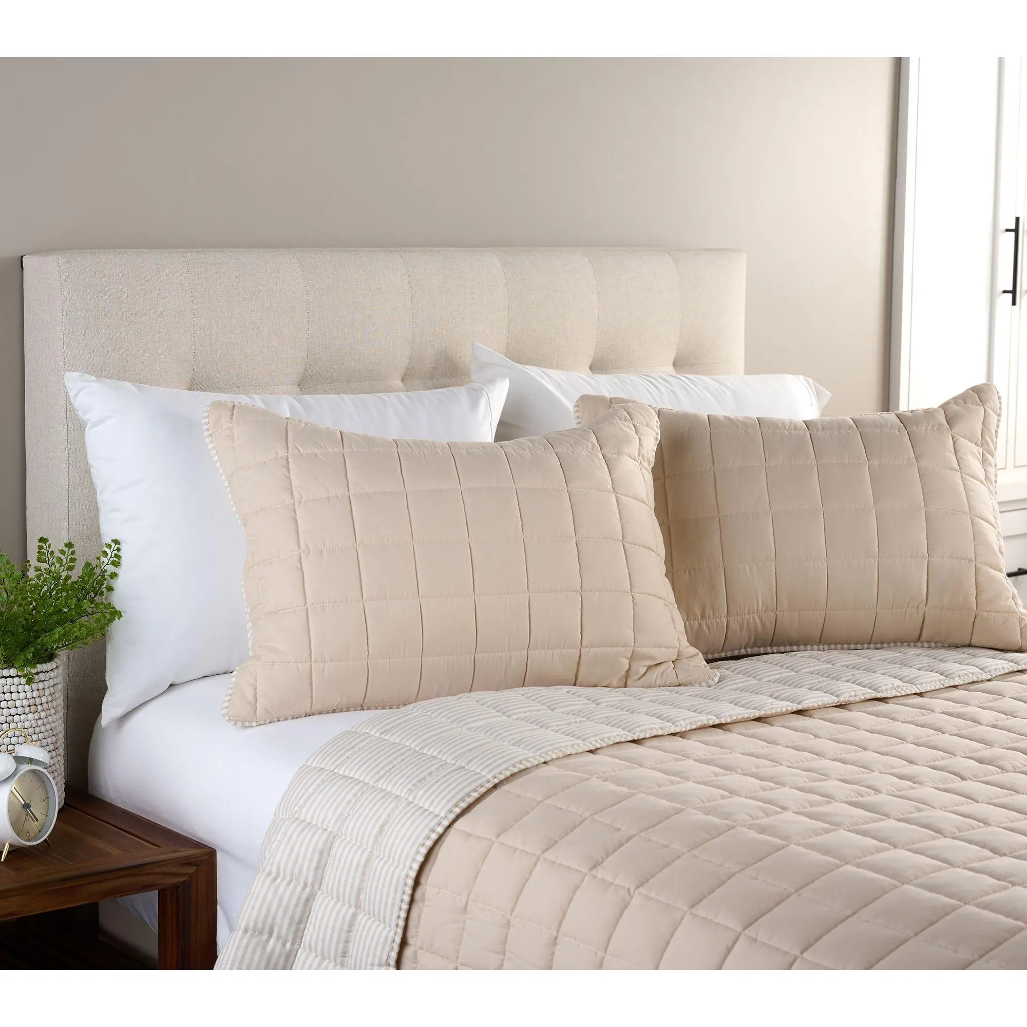 Home Reflections Rev Puffy Quilt & Sham Set - King