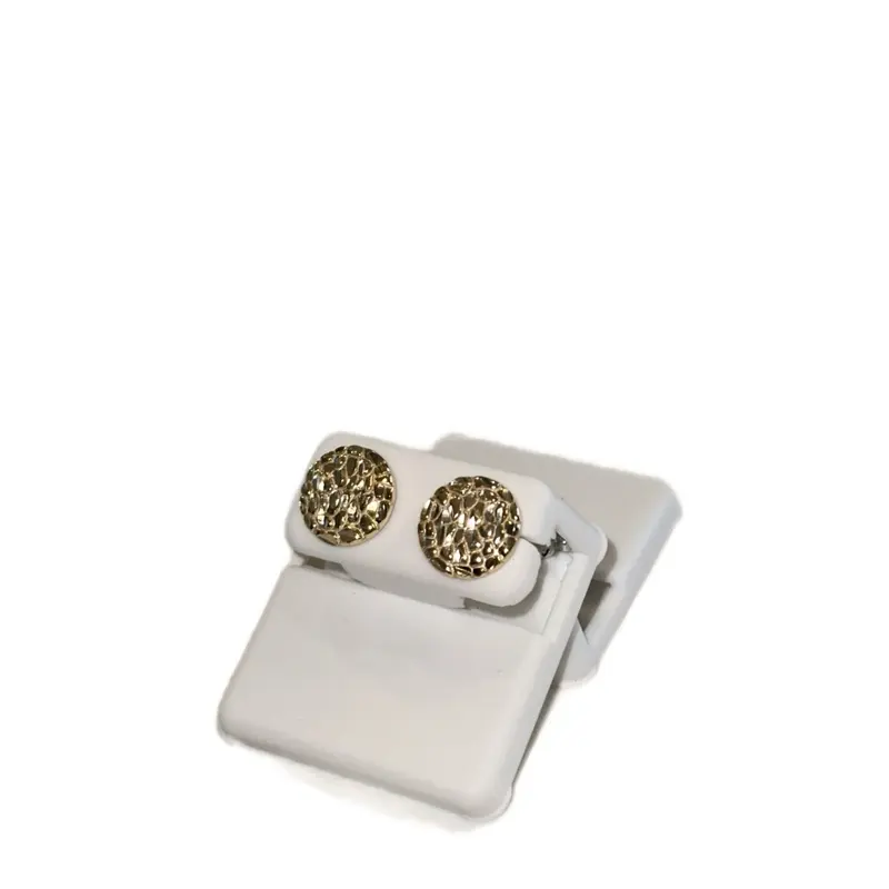14k gold plated 925 silver gold nugget earrings