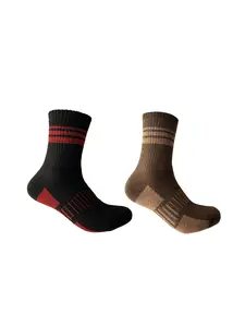 2 Pairs Outdoor Sports & Travel Socks, Merino Wool Thermal Socks, Arch Support Blister Protection Unisex, for Hiking Commute, EU38-43, Elastic Socks