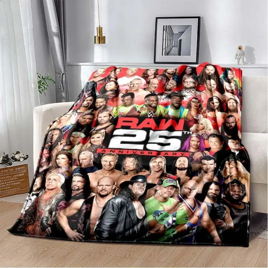 Wrestling Entertainment WWE Printed Comfortable Soft Blanket Home Fashion Sofa Bed Living Room Warm Portable Travel Gift Blanket Thin Blanket Dream Workshop