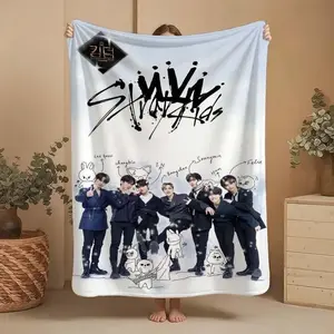 Skz Member Fleece Blanket, Soft All-Season K-Pop blanket, K-POP STRAY Bed Blanket