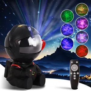 AMYTHYLLA Astronaut Nebula Projector Black Galaxy Projector LED Lights, Adjustable Space Star Projector Gift for Kids & Adults, Night Lights for Bedroom Holiday Birthday, Remote Control Decor Visual Experience led neon signs Ambience Timer starry5