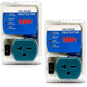 [ETL Listed]  Surge Protector, Surge Protector Outlet for Home Appliances, Power Surge Protector Suit for Refrigerator, TV, Computer and Freezer, Adjustable  Regulator, 220V, 4400W, 2 Pack