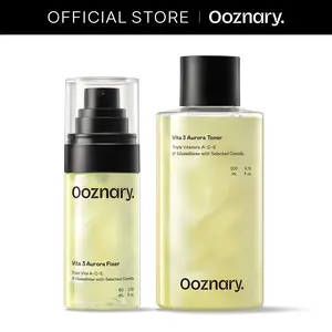 [Ooznary] Vita 3 Fixer + Toner Set - Vitamin C Derivatives, Niacinamide, Centella for Glow and Extra Hydration 8.45 fl oz l 250ml Facial Care Set Routine Set