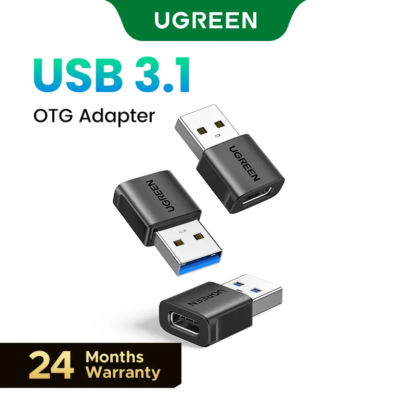 UGREEN USB to USB C Adapter 2/3Pack, USB C Female to USB Male Adapter 10Gbps Type C Converter for iPhone 17 16 15 14 13 Plus Pro Max,iPad Air Mini 6 7,Samsung Galaxy S23 S24,iPad Air,Black-Summer Sale