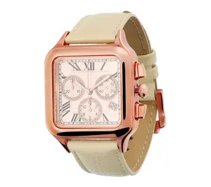 Bronzo Italia Chronograph Dial Leather Strap Watch