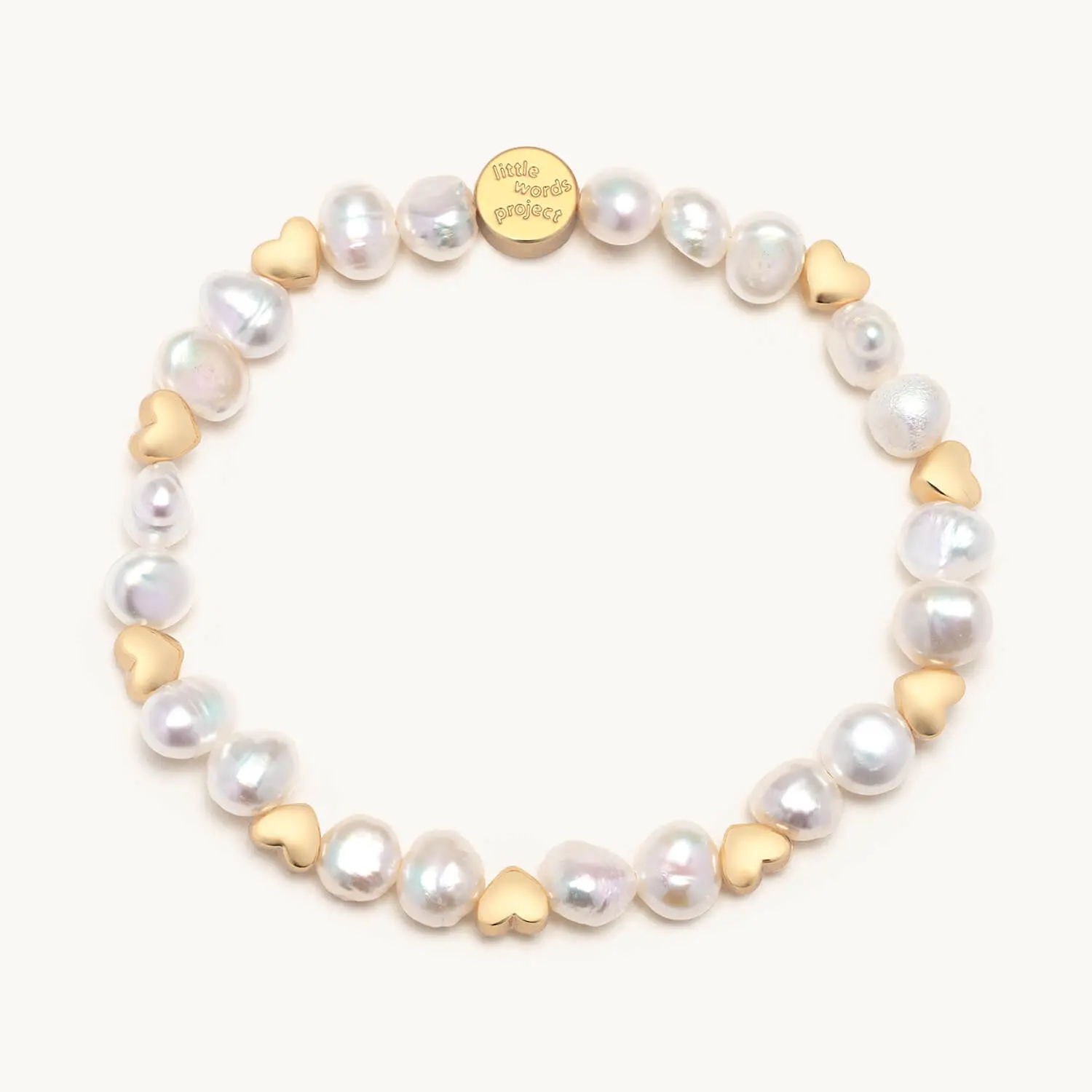 Freshwater Pearl Beaded Bracelet with Gold-Plated White Heart Charm, Adjustable Stacker Jewelry for Women, Gold Aesthetic Kindness Gift, Pearl Bracelets, Everyday Wear, Trackable Id, Fashion Accessory, Metal Plated Gold