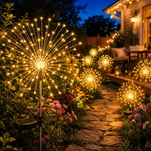 Solar Firework Lights 120 LED | Outdoor Garden Decorative Lights | Waterproof LED String Light | Christmas Yard Decoration | Holiday Landscape Lighting