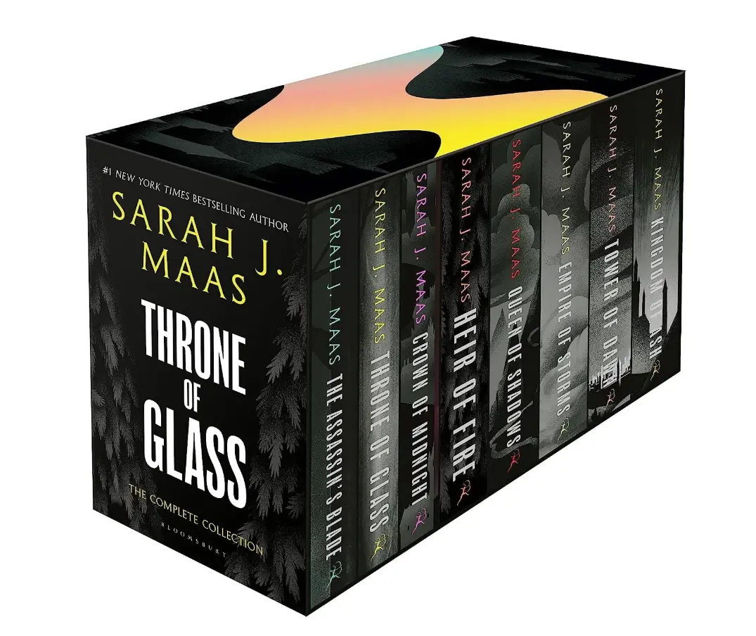 Sarah J. Maas Throne of Glass Complete Series 8 Books – BookTok Viral Fantasy Romance Collection | Paperback Box Set for Fantasy Readers