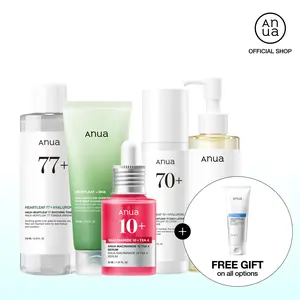 [Anua] Ultimate Skincare Routine Set｜Cleansing oil + Cleansing foam +Toner + Dark Spot Correcting Serum + Moisturizing lotion, Hydrate, korean skincare, glass skin, affordable, niacinamide