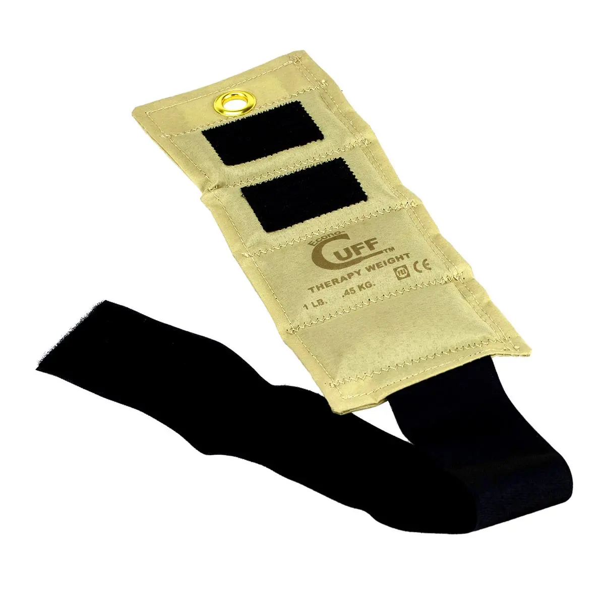 212 MAIN EconoCuff 1 lb Ankle & Wrist Cuff Weight, Tan Nylon Blend with Adjustable Strap, Weight Equipment for Rehabilitation Routine & Versatile Workouts, Physical Therapy, 1 Lbs, Double Stitching, Single Grommet