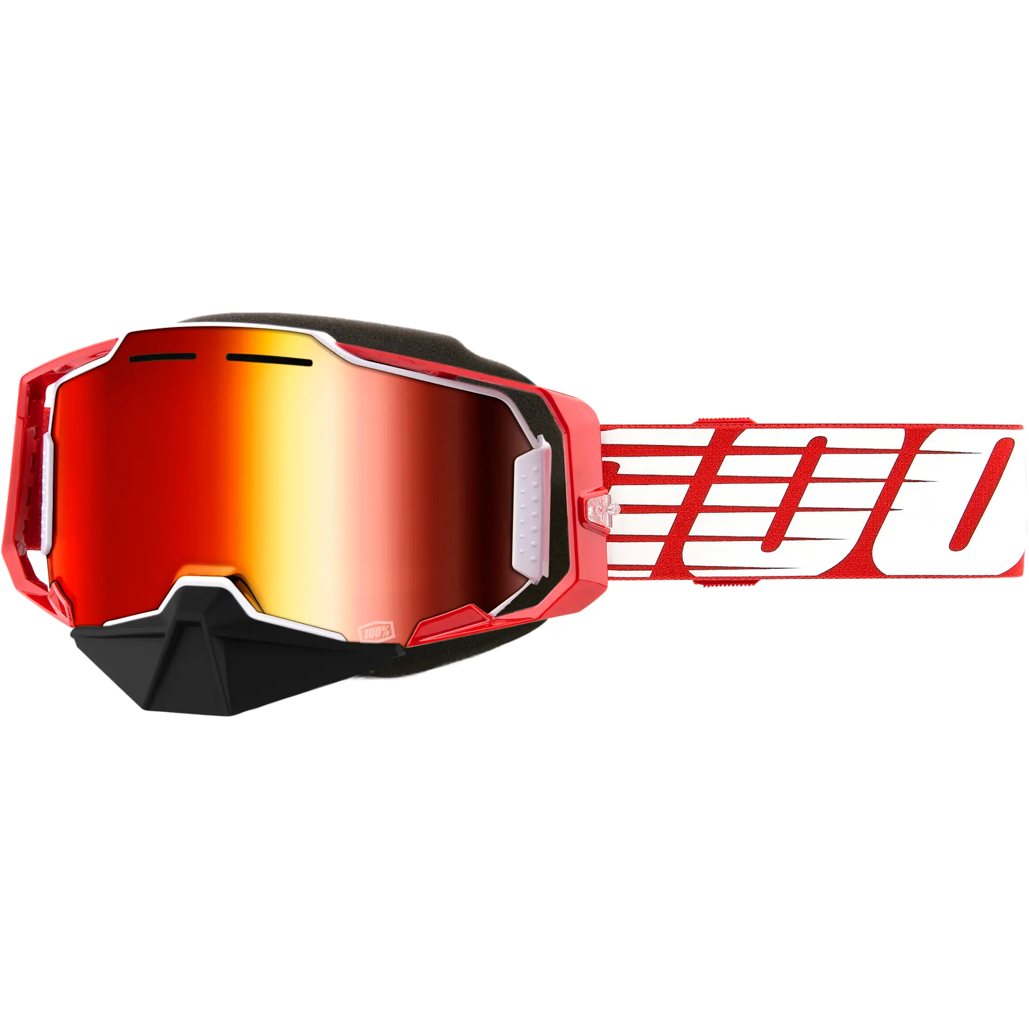Armega Snowmobile Goggle Red W/ Red Mirror Lens