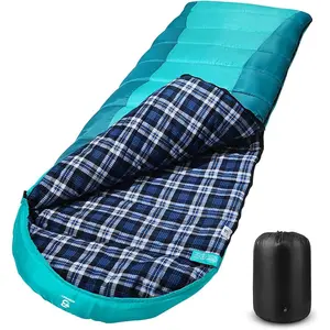 Sleeping Bag Winter | Flannel Lined 18? - 32?  3-4 Season Warm & Cool Weather Adult Sleeping Bags Large | Lightweight,  for Camping, Backpacking, Hiking