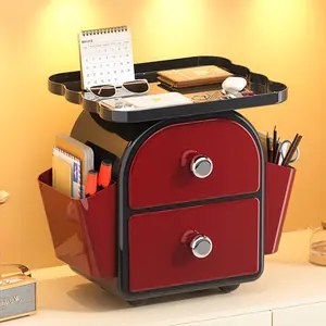 Multifunctional Desktop Storage Tray, Office Supplies Key Wallet Sunglasses Organizer, Makeup Box, Car Glove Box, Durable Abs Plastic Material