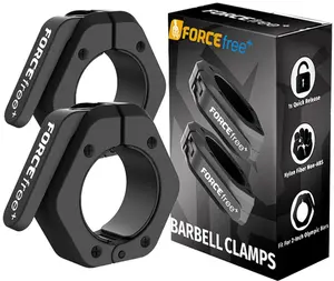 Barbell Clips (Pair), Barbell Clamps, Quick Release Olympic Barbell Clamps with Anti Slip TPR Grip, Barbell Collars for Secure Weightlifting & Powerlifting