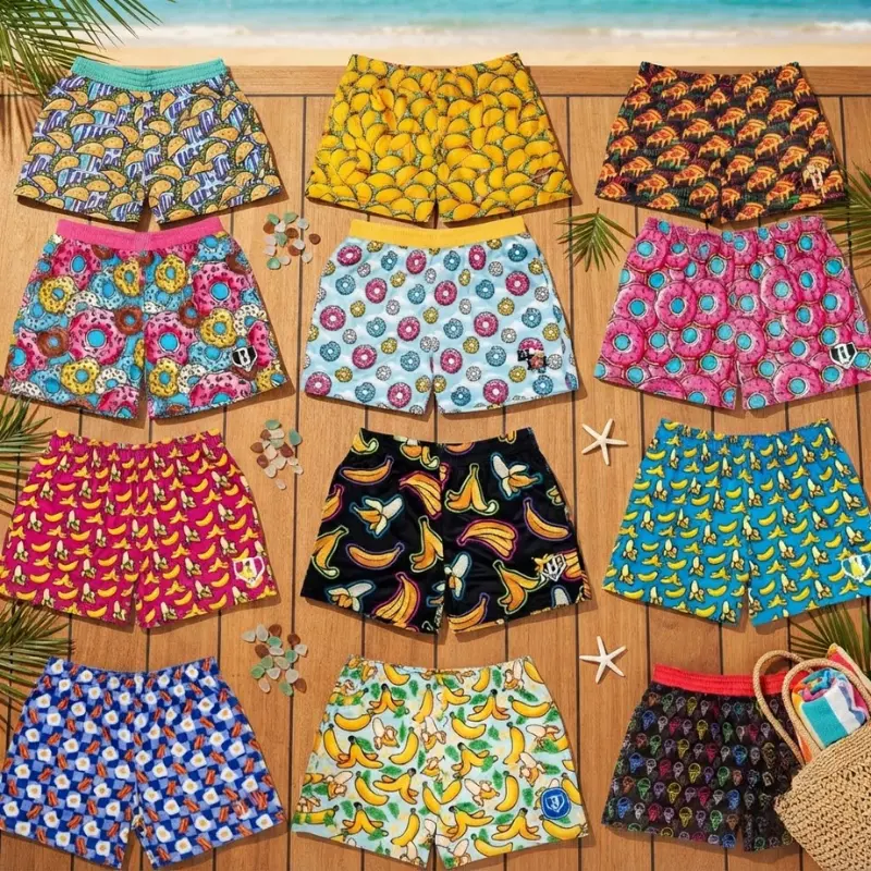 Baseball Lifestyle Funny Fast Food  Mesh Shorts | Graphic Athletic Youth Shorts | Lightweight Breathable Summer Activewear