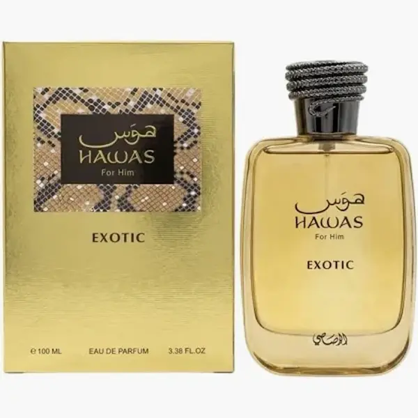 Rasasi Hawas Exotic Eau de Parfum 3.4oz (100ml) for Men | Fresh Fruity Luxury Cologne