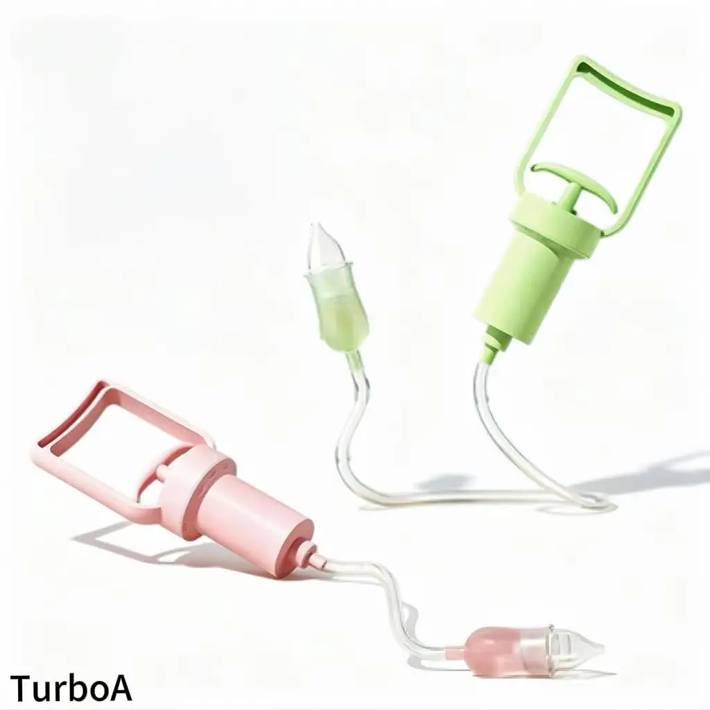 Nasal Aspirator Booger Sucker with Hand Pump and Non-Invasive Tip to Clear Clogged Passages and Boogers (Translucent White, Standard) No-Suction Anti-Reflux Design, Easy to Clean for Cold, Sinus & Allergy Relief