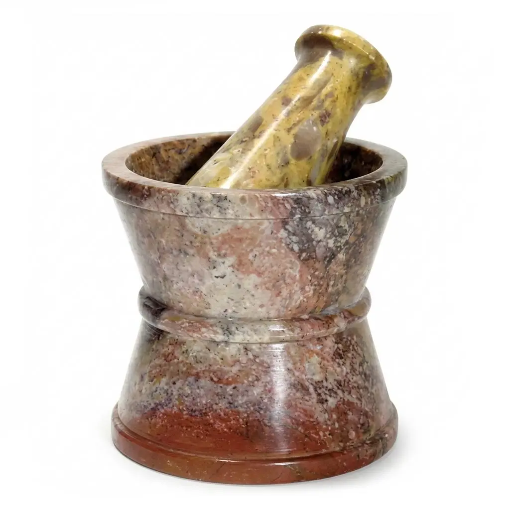 Traditional Soapstone Mortar & Pestle Set — Natural Stone Herb Grinder Traditional Soapstone Mortar & Pestle Set — Natural Stone Herb Grinder