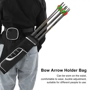 Oxford Cloth Hip Arrow Quiver with Adjustable Buckle, Lightweight and Comfortable Holder for Unisex Adults for Hunting & Target Practice