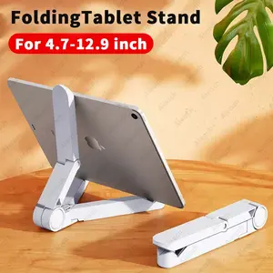 Folding Tablet Stand for 4.7-12.9 inch Tablets Adjustable Bracket Compatible with iPad Xiaomi Samsung Mobile Phones Compact Desktop Holder