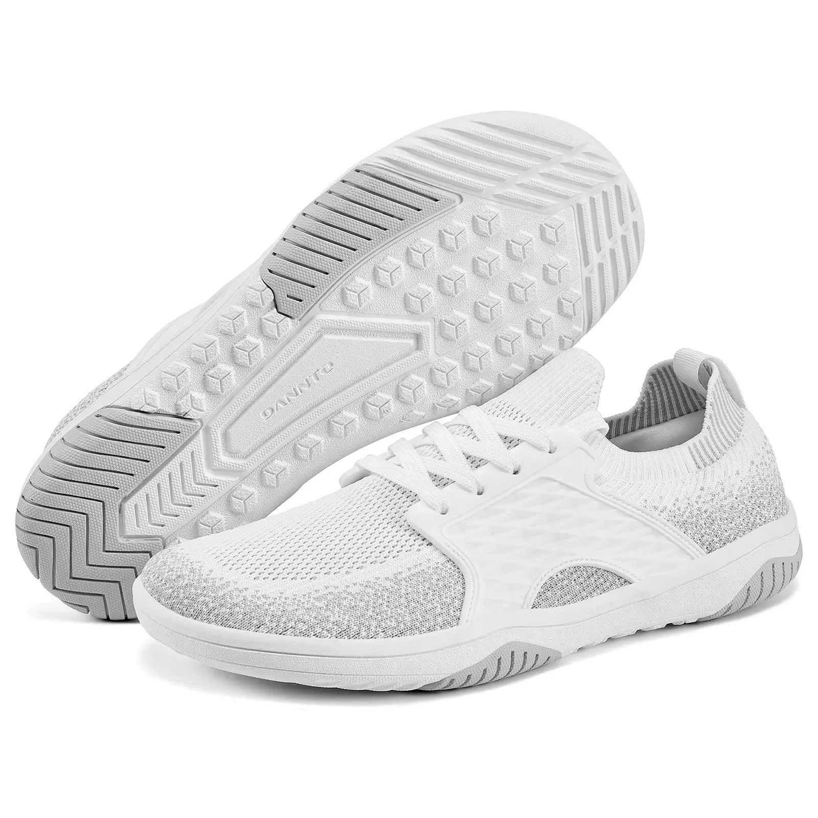 Dannto Women's Wide Barefoot Shoes Zero Drop Walking Sneakers | Minimalist, Lightweight Flexible Sole, Non Slip, Hiking Gym Daily Casual Wear Boy Training Trainer Runner