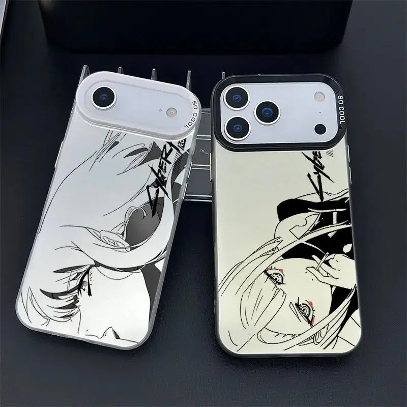 E-Edge Runners Cyberpunk Phone Case - Durable Polycarbonate, Shockproof Smartphone Accessory for iPhone 13-17 ProMax Plus & Samsung Handheld/Cellphone Devices, Great Fan Gift with Reliable Protection