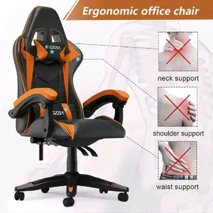 Gaming Chair Office Chair Ergonomic PU Leather Computer Desk Chair with Headrest