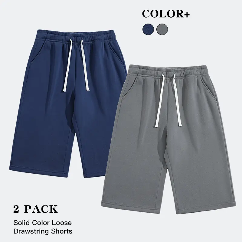 2 packs men’s casual bermuda sweat shorts, deep storage pockets, adjustable drawstring shorts, lightweight bottoms for all seasons—ideal for holidays, beach vacations, and picnics