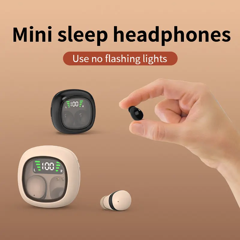Ultra small Bluetooth Earbud with high-definition digital display and microphone, mini invisible noise cancelling earphones, Valentine's Day gift