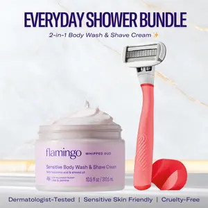 Everyday Shower Bundle: 2-in-1 Body Wash & Shave Cream with Razor and shower hook
