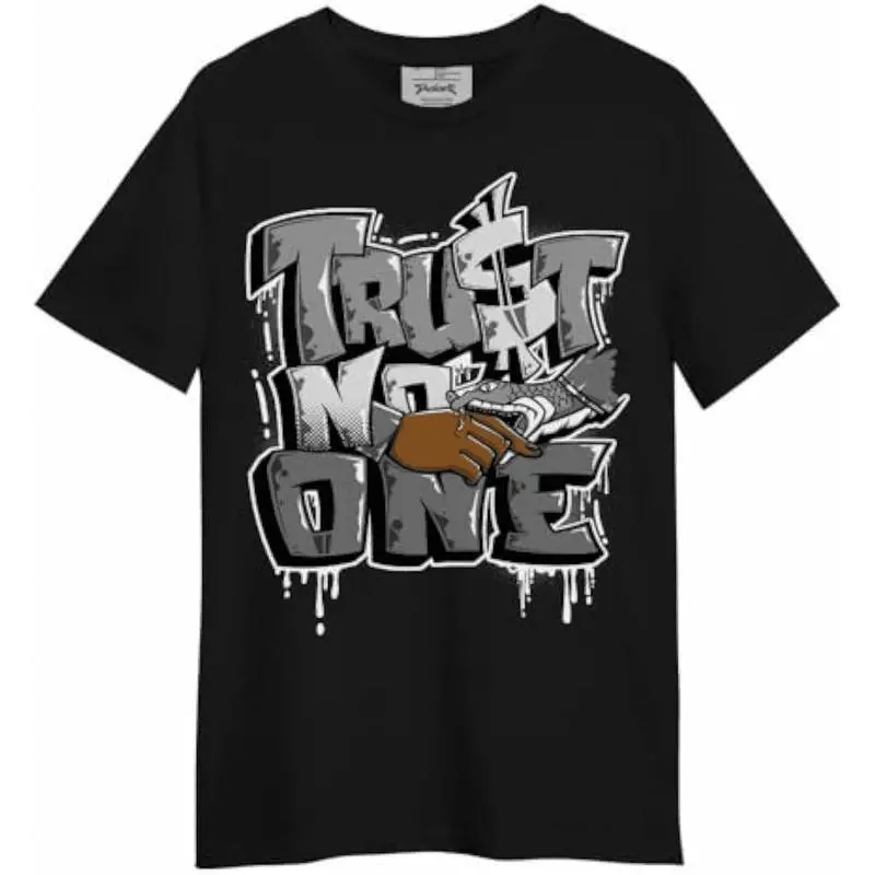 Lirae 100% Cotton Trust No One Graffiti T-Shirt Street Art Money Hand Graphic Tee for Men Women Urban Style Streetwear Top Bold Trust No One Print Trendy Hip Hop Casual Everyday Wear