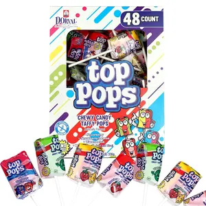 Top Pops Taffy Pops, 48 Pack, 4 Assorted Fruit Flavor Lollipops Top Pops Taffy Pops, 48 Pack, 4 Assorted Fruit Flavor Lollipops