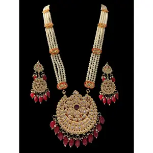 Barira kundan meenakari Rani haar ( READY TO SHIP )