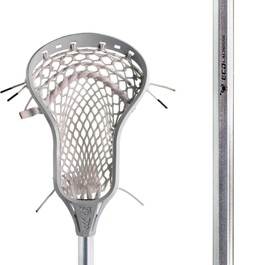 Complete Alloy Lacrosse Stick for Players Just Getting Started, with a Smooth, Rounded Scoop, Easy Flare Head, and Stiff Construction - Made in America, Beginner Play, Rounded Head
