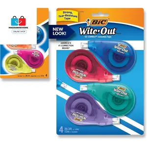 White-Out Brand EZ Correct Correction Tape, 4 Count No Brand