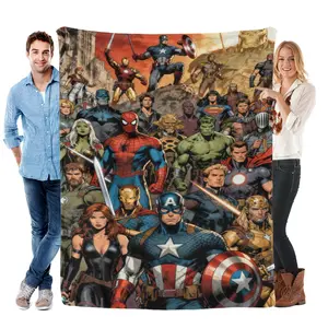 Marvel Avengers Summer Cooling Blanket Viral Soft Throw for Travel Couch Chair